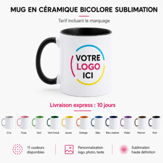 Mug en céramique bicolore sublimation