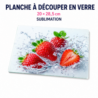 Planche à découper en verre 20 × 28,5 cm sublimation