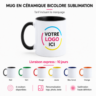 Mug en céramique bicolore sublimation